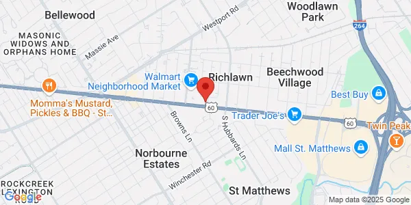 Map of 4149 Shelbyville Rd Saint Matthews, KY 40207