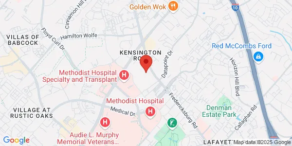 Map of 8203 Fredericksburg Rd San Antonio, TX 78229