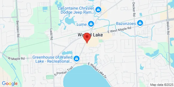 Map of 620 N Pontiac Trl Walled Lake, MI 48390