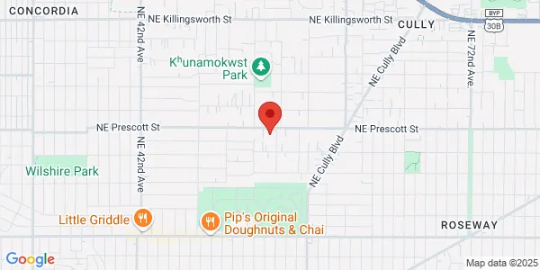 Map of 5330 NE Prescott St Portland, OR 97218