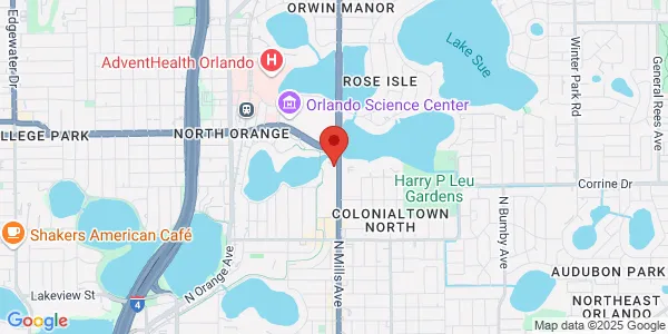 Map of 1900 N Mills Ave Cardiovascular Interventions Orlando, FL 32803