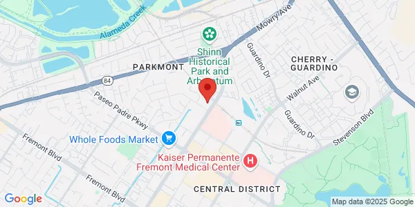 Map of 1895 Mowry Ave Ste 103 Fremont, CA 94538