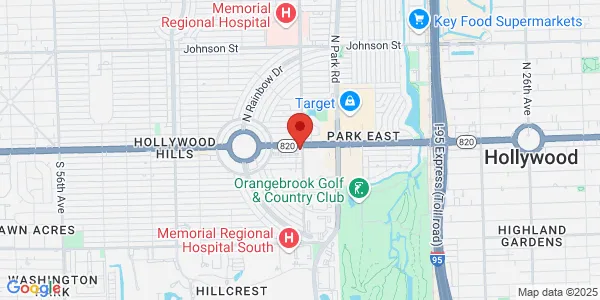 Map of 3500 Hollywood Blvd Ste B Hollywood, FL 33021