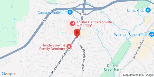 Map of 262 New Shackle Island Rd Ste  206 Hendersonville, TN 37075