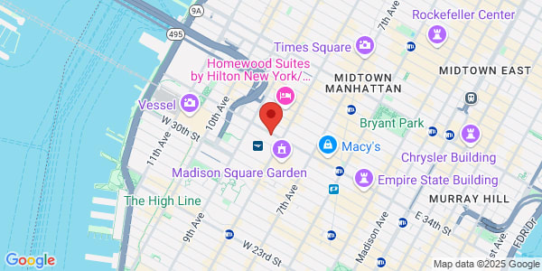 Map of 312 W 34th St New York, NY 10001