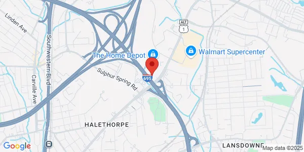 Map of 3720 Washington Blvd Ste 100 Halethorpe, MD 21227