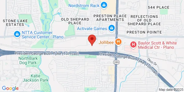 Map of 5136 Village Creek Dr Ste 504 Plano, TX 75093