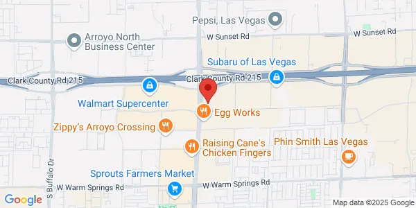Map of 6870 S Rainbow Blvd Ste 106-107 Las Vegas, NV 89118