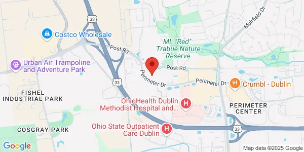 Map of 6870 Perimeter Dr W Ste A Dublin, OH 43016