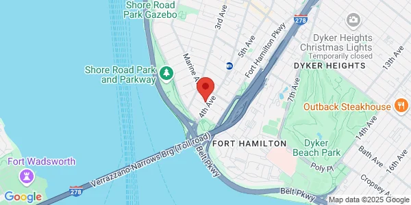 Map of 9920 4th Ave Ste 105-106 Brooklyn, NY 11209