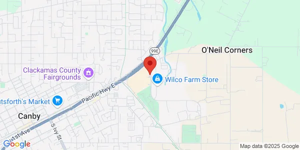 Map of 200 S SE Hazel Dell Way Canby, OR 97013