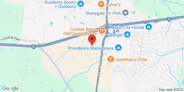Map of 5002 Crossings Cir Ste 110 Mt. Juliet, TN 37122