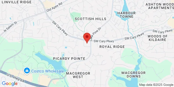Map of 1505 SW Cary Pkwy Ste 201 Cary, NC 27511