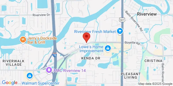 Map of 10118 Gibsonton Dr Riverview, FL 33578