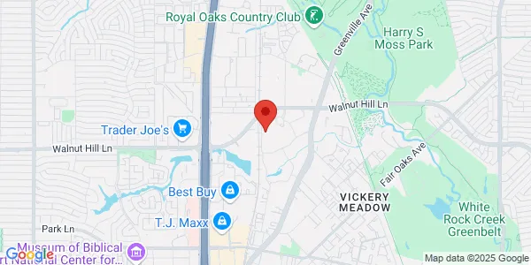 Map of 8160 Walnut Hill Ln Ste 210 Ste LL 001 Dallas, TX 75231