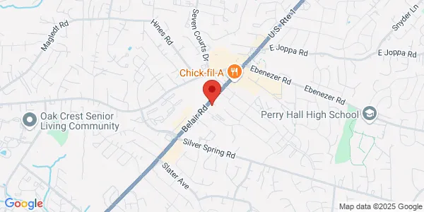Map of 8817 Belair Rd Nottingham, MD 21236