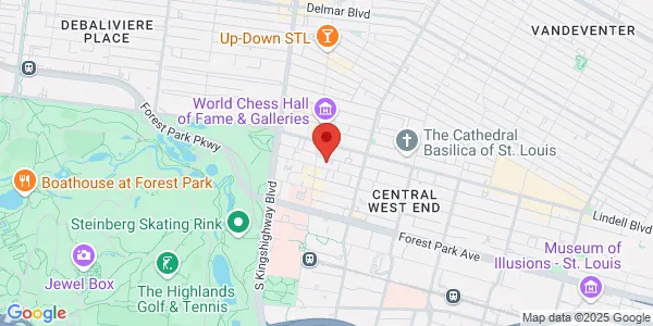 Map of 100 N Euclid Ave Ste 100 Saint Louis, MO 63108