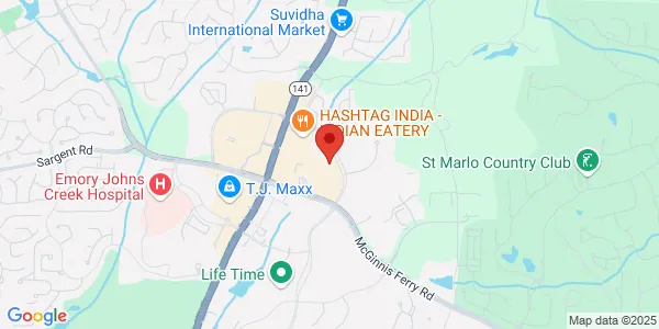 Map of 3925 Johns Creek Ct Ste B Suwanee, GA 30024