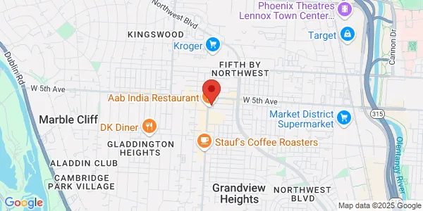 Map of 1480 Grandview Ave Ste 1 Columbus, OH 43212