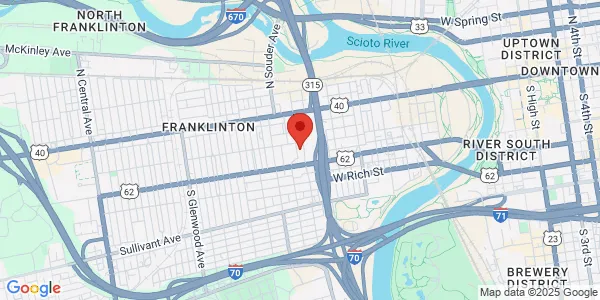 Map of 745 W State St Columbus, OH 43222