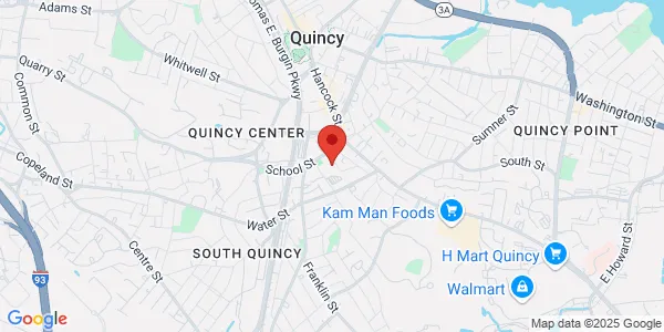 Map of 21 School St Quincy, MA 02169