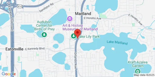 Map of 807 S Orlando Ave Winter Park, FL 32789