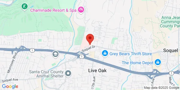 Map of 1595 Soquel Drive Suite 100 Santa Cruz, CA 95065