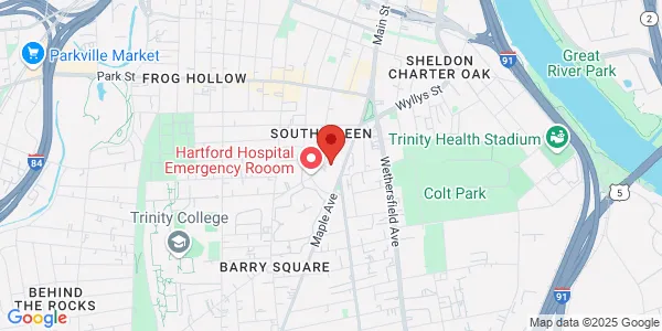 Map of 100 Retreat Ave Ste 102 Hartford, CT 06106