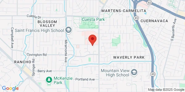 Map of 205 South Dr Ste G Mountain View, CA 94040