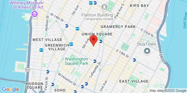 Map of 99 University Pl New York, NY 10003