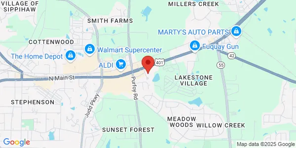 Map of 1418 N Main St Fuquay Varina, NC 27526