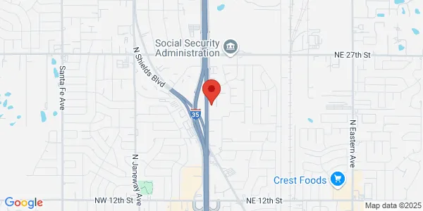 Map of 2212 N Broadway St Moore, OK 73160