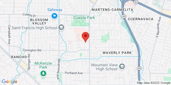 Map of 125 South Dr Mountain View, CA 94040