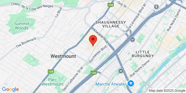 Map of 1 Carré Westmount Suite C210 Westmount, QC H3Z 2P9 Canada
