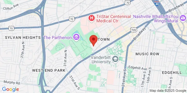 Map of 210 25th Ave N Ste 602 Nashville, TN 37203
