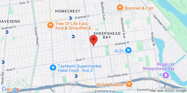 Map of 2021 Avenue X Brooklyn, NY 11235