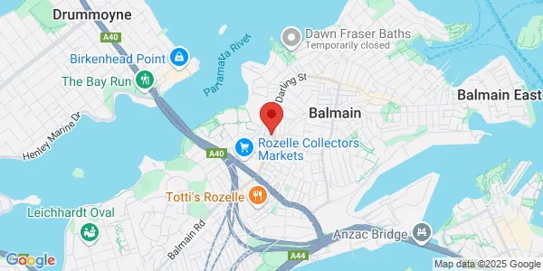 Map of 597 Darling St Level 1 Rozelle New South Wales 2039 Australia