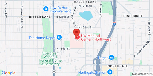 Map of 1550 N 115th St Main Hospital Seattle, WA 98133