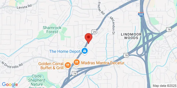 Map of 2349 Lawrenceville Hwy Decatur, GA 30033