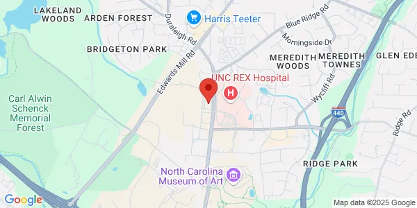 Map of 2709 Blue Ridge Rd Ste 320 Raleigh, NC 27607