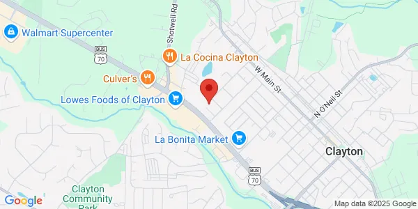 Map of 11618 US 70 Business Ste-102 Clayton, NC 27520