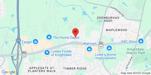 Map of 1101 Great Falls Ct Knightdale, NC 27545