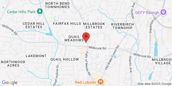 Map of 5111 Falls Of Neuse Rd Ste 100 Raleigh, NC 27609