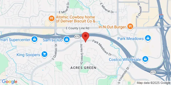 Map of 8080 Park Meadows Dr Ste 100 Lone Tree, CO 80124