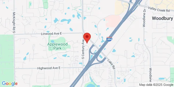 Map of 6025 Lake Rd Ste 130 Woodbury, MN 55125