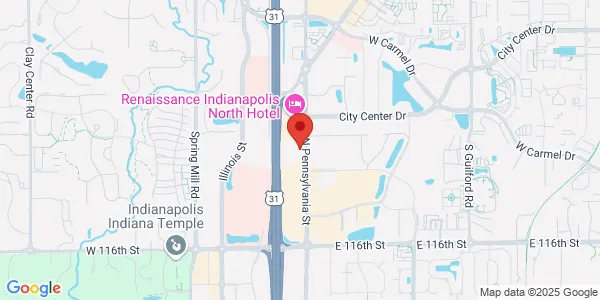 Map of 11900 N Pennsylvania St Ste 100 Carmel, IN 46032