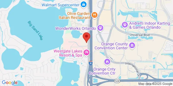 Map of 9350 Turkey Lake Rd Ste 100 Orlando, FL 32819