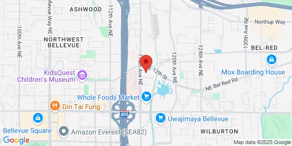 Map of 1310 116th Ave NE Ste E Bellevue, WA 98004