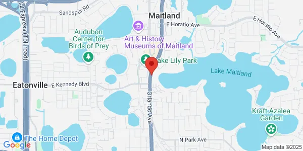 Map of 964 S Orlando Ave Winter Park, FL 32789