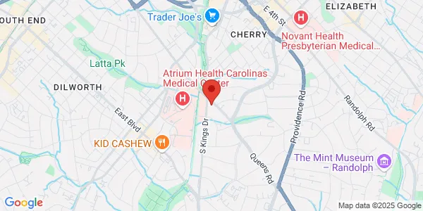 Map of 1524 E Morehead St Charlotte, NC 28207